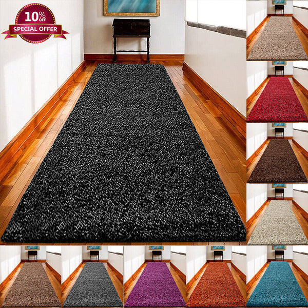Extra Soft Non Slip Shaggy Rugs Hallway Runner Rug Living Room Floor Carpet UK